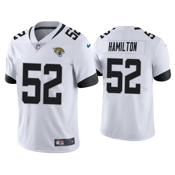 Men's Jacksonville Jaguars #52 Davon Hamilton White Vapor Untouchable Limited Stitched Jersey