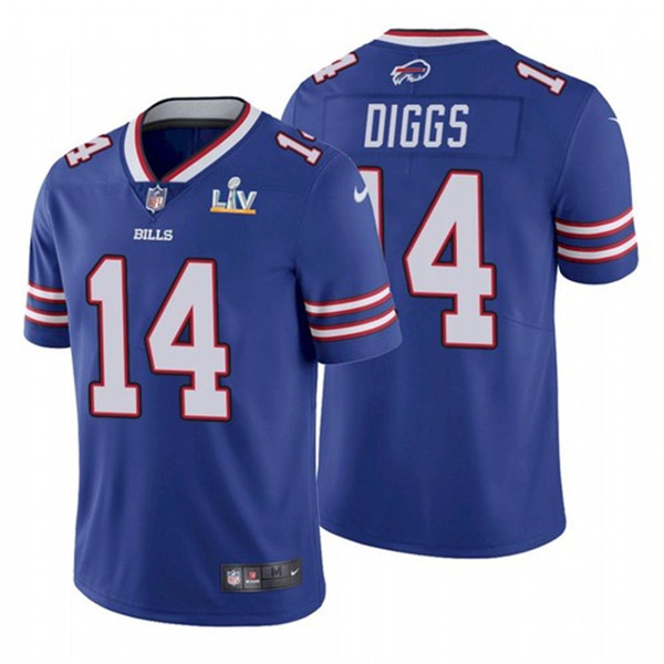 Men's Buffalo Bills #14 Stefon Diggs Blue 2021 Super Bowl LV Stitched NFL Jersey