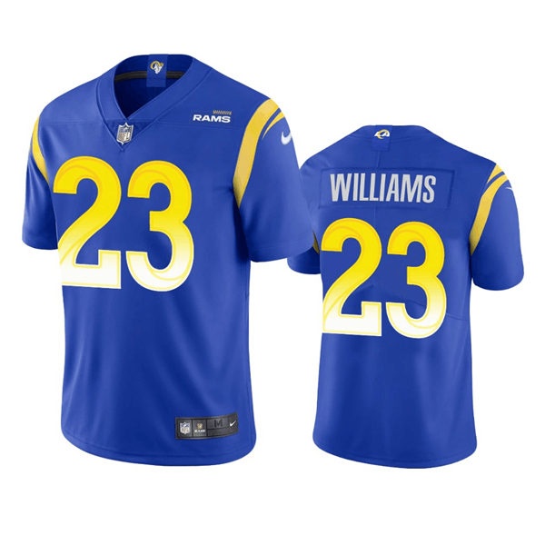 Men's Los Angeles Rams #23 Kyren Williams Royal Vapor Limited Football Stitched Jersey