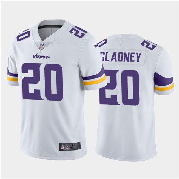 Men's Minnesota Vikings #20 Jeff Gladney 2020 White Vapor Untouchable Limited Stitched NFL Jersey