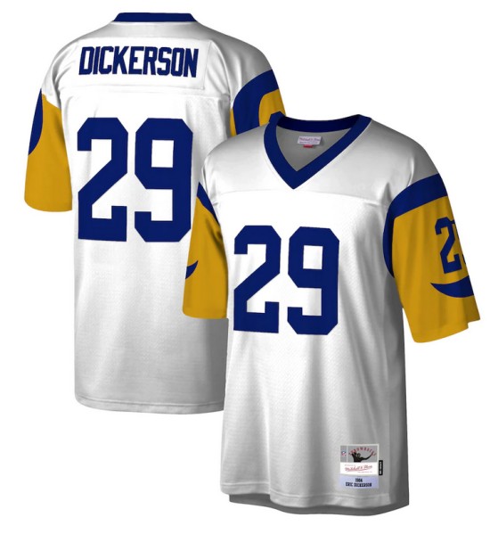 Men's Los Angeles Rams #29 Eric Dickerson White 1984 Stitched Jersey