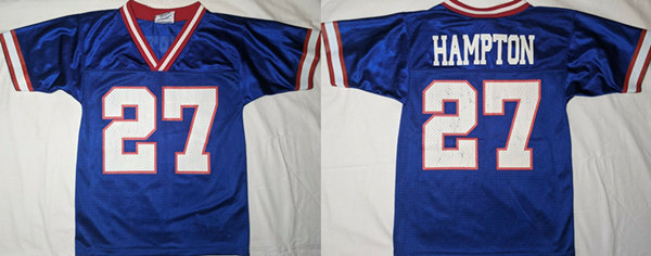 Men's New York Giants #27 Rodney Craig Hampton Blue Stitched Jersey