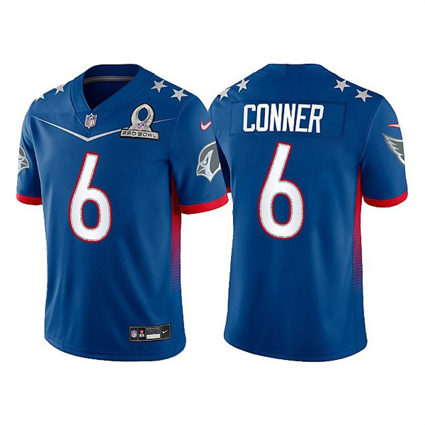 Men's Arizona Cardinals #6 James Conner 2022 Royal Pro Bowl Stitched Jersey