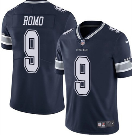 Men's Dallas Cowboys #9 Tony Romo Navy Vapor Untouchable Limited Stitched Football Jersey