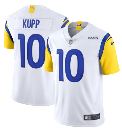 Men's Los Angeles Rams #10 Cooper Kupp 2021 White Vapor Untouchable Limited Alternate Stitched NFL Jersey (Check description if you want Women or Youth size)