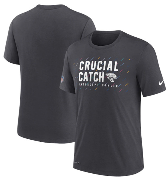 Men's Jacksonville Jaguars Charcoal 2021 Crucial Catch Performance T-Shirt