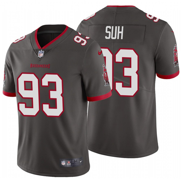 Men's Tampa Bay Buccaneers #93 Ndamukong Suh 2020 Grey Vapor Untouchable Limited Stitched Jersey