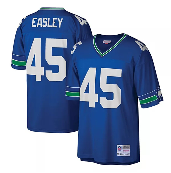 Men's Seattle Seahawks #45 Kenny Easley Royal Mitchell & Ness Stitched Football Jersey