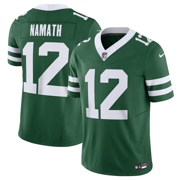 Men's New York Jets #12 Joe Namath Green 2024 F.U.S.E. Vapor Limited Football Stitched Jersey