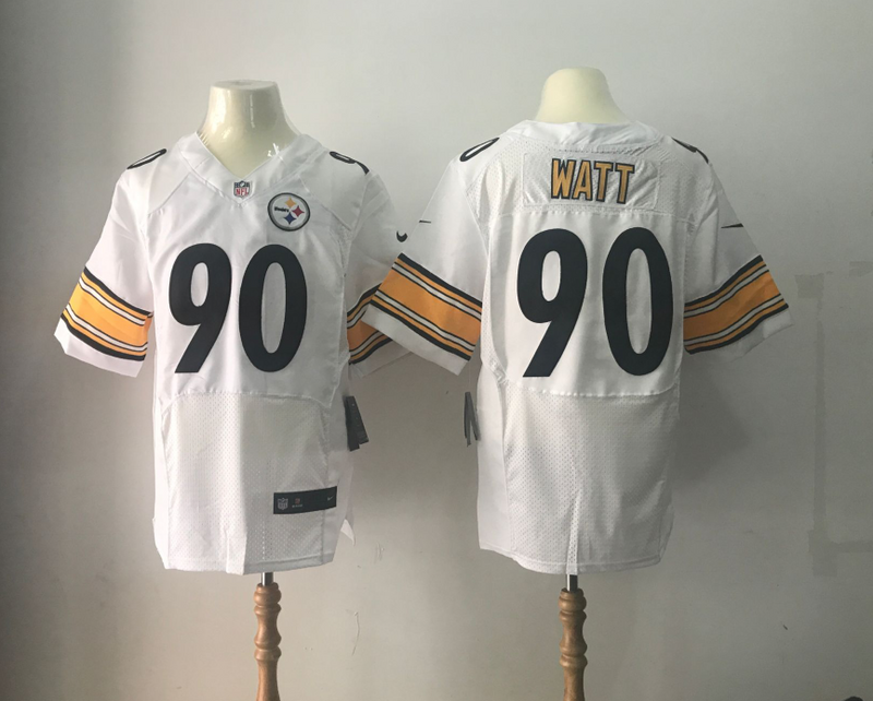 Men's Pittsburgh Steelers #90 T.J. Watt Nike White 2017 Elite Stitched NFL Jersey