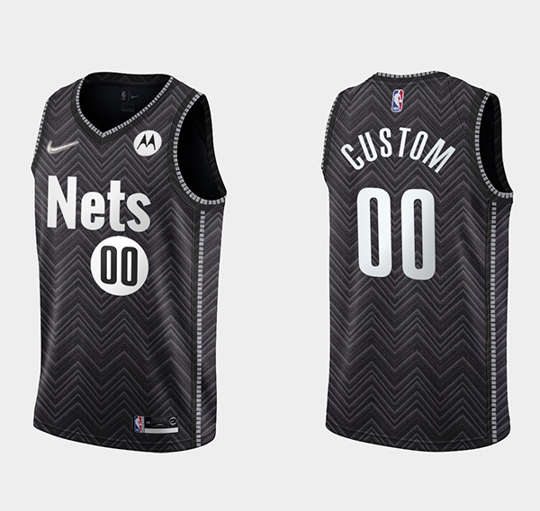 Men's Brooklyn Nets ACTIVE CUSTOM Earned Edition Stitched Jersey
