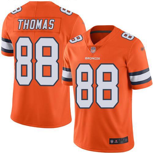 Men's Denver Broncos #88 Demaryius Thomas Orange Rush Color Limited Stitched Jersey (Check description if you want Women or Youth size)