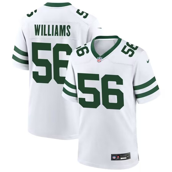 Men's New York Jets #56 Quincy Williams White Football Stitched Game Jersey