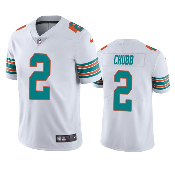 Men's Miami Dolphins #2 Bradley Chubb White Color Rush Limited Stitched Football Jersey