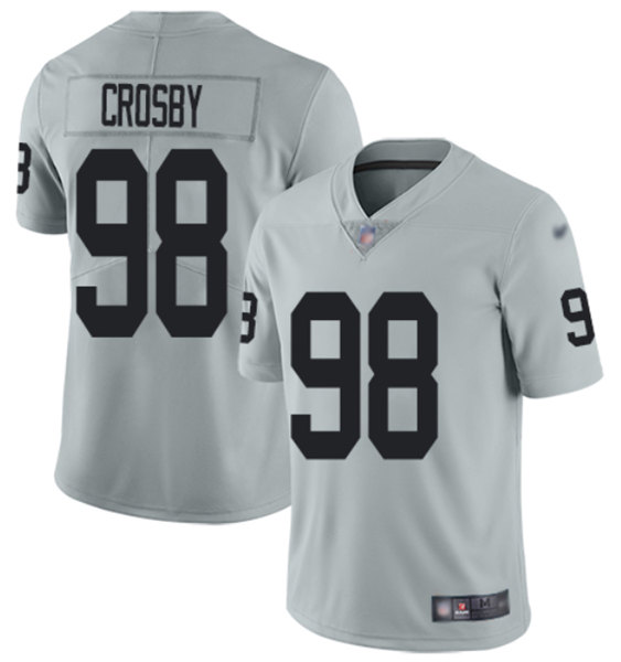 Men's Las Vegas Raiders #98 Maxx Crosby Gray Vapor Untouchable Limited Stitched Jersey