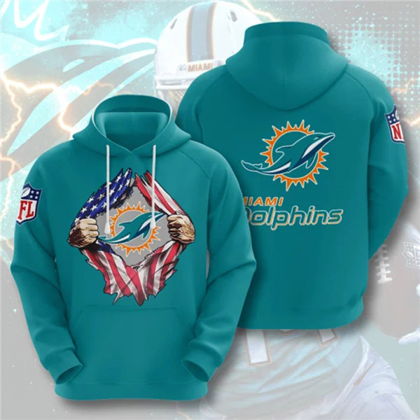 Men's Miami Dolphins Aqua 3D Trending T-Shirt NFL Hoodie
