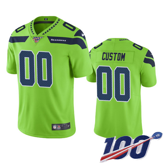Men's Seahawks 100th Season ACTIVE PLAYER Green Vapor Untouchable Limited Stitched NFL 100th Season Jersey