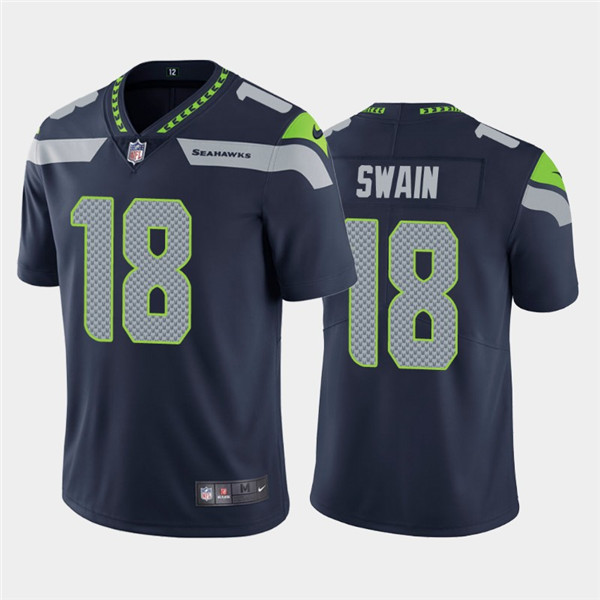 Men's Seattle Seahawks #18 Freddie Swain Navy Vapor Untouchable Limited Stitched NFL Jersey