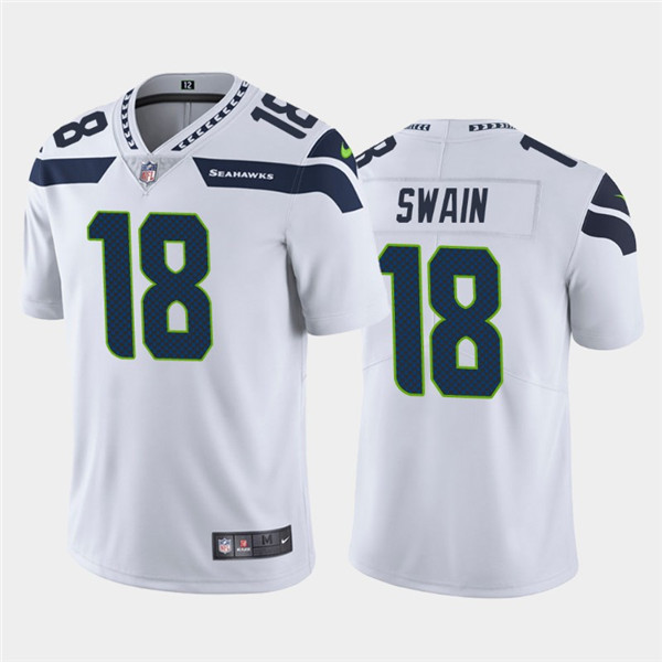 Men's Seattle Seahawks #18 Freddie Swain White Vapor Untouchable Limited Stitched NFL Jersey