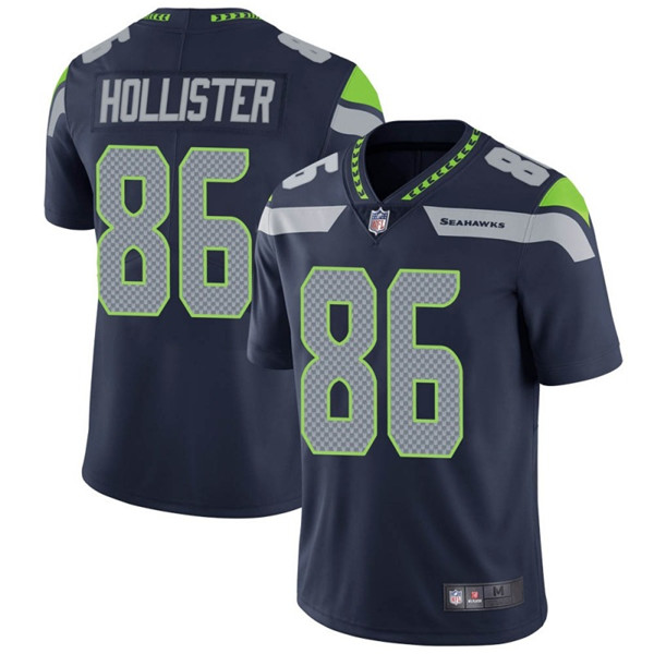 Men's Seattle Seahawks #86 Jacob Hollister Navy Vapor Untouchable Limited Stitched NFL Jersey