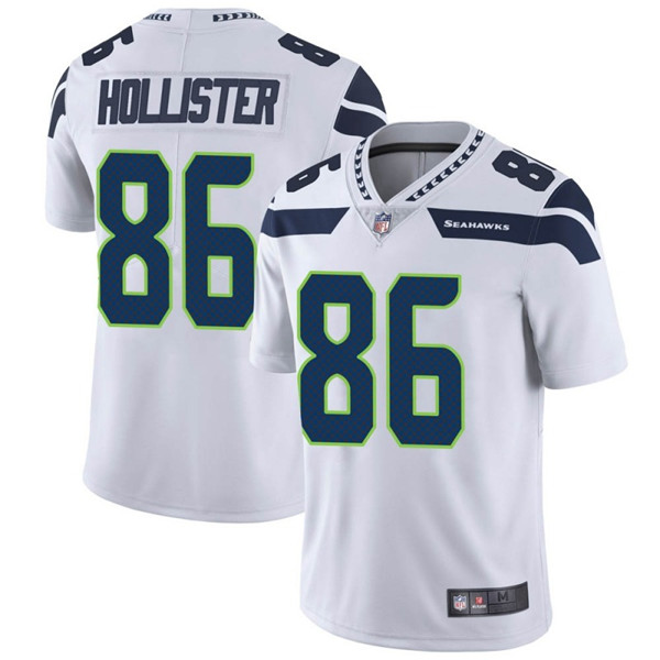 Men's Seattle Seahawks #86 Jacob Hollister White Vapor Untouchable Limited Stitched NFL Jersey