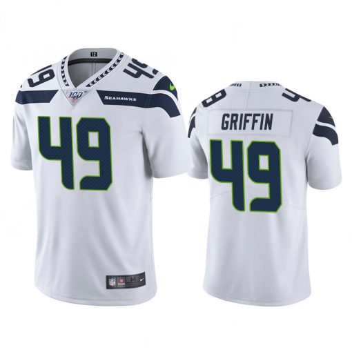 Men's Seattle Seahawks #49 Shaquem Griffin White 2019 100th Season Vapor Untouchable Limited Stitched NFL Jersey