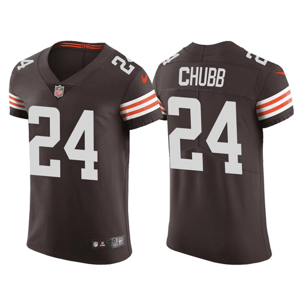 Men's Cleveland Browns #24 Nick Chubb Brown Vapor Untouchable Limited Stitched Jersey