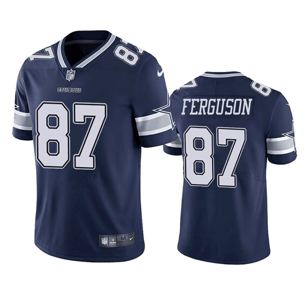 Men's Dallas Cowboys #87 Jake Ferguson Navy Vapor Untouchable Limited Football Stitched Jersey