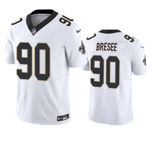Men's New Orleans Saints #90 Bryan Bresee White 2023 F.U.S.E. Vapor Untouchable Limited Football Stitched Jersey