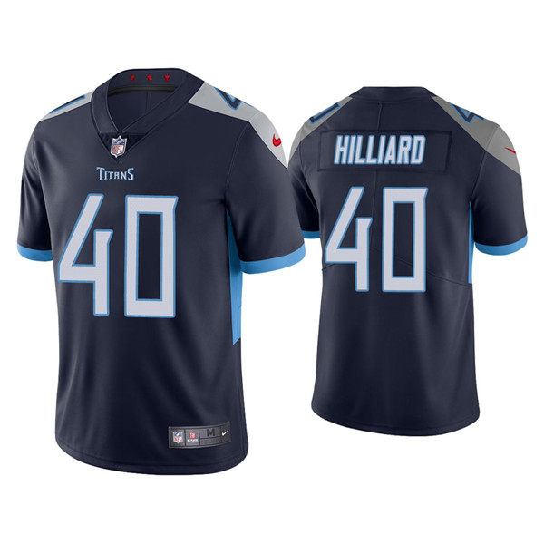 Men's Tennessee Titans #40 Dontrell Hilliard Navy Vapor Untouchable Stitched Jersey