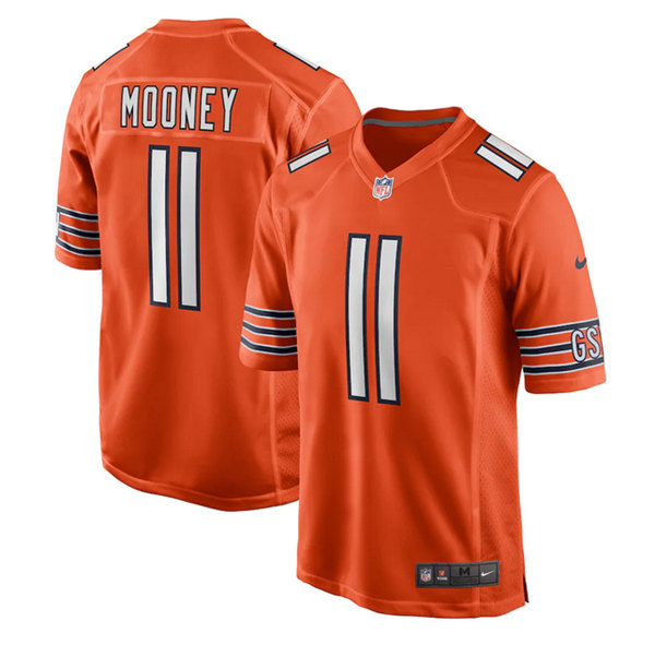 Men's Chicago Bears #11 Darnell Mooney Orange Stitched Game Jersey