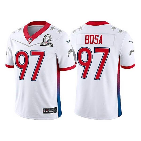 Men's Los Angeles Chargers #97 Joey Bosa 2022 White Pro Bowl Stitched Jersey