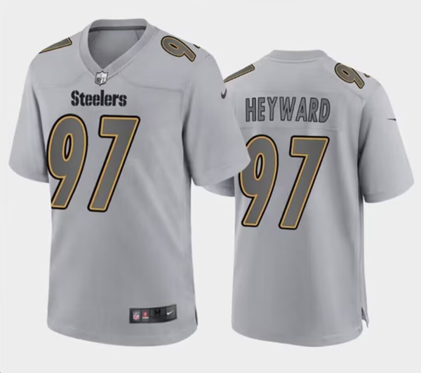 Men's Pittsburgh Steelers #97 Cameron Heyward Gray Atmosphere Fashion Stitched Jersey
