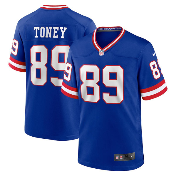 Men's New York Giants #89 Kadarius Toney Royal Stitched Game Jersey
