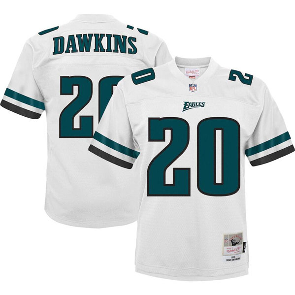 Men's Philadelphia Eagles #20 Brian Dawkins White 2004 Stitched Jersey