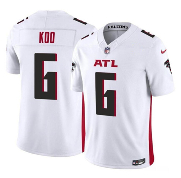 Men's Atlanta Falcons #6 Younghoe Koo White 2023 F.U.S.E. Vapor Untouchable Limited Football Stitched Jersey