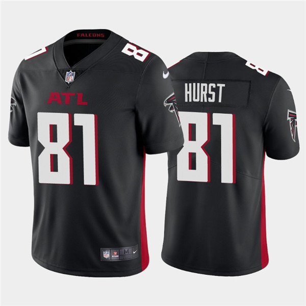 Men's Atlanta Falcons #81 Hayden Hurst 2020 Black Vapor Untouchable Limited Stitched NFL Jersey