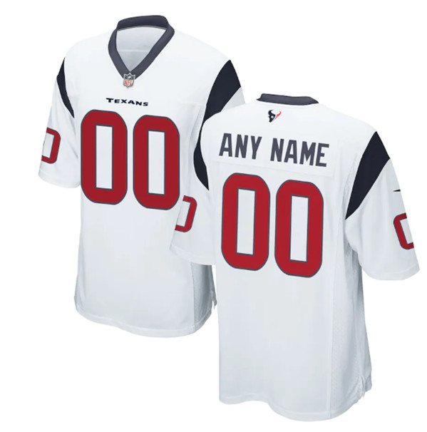 Men's Houston Texans ACTIVE PLAYER Custom White Stitched Game Jersey