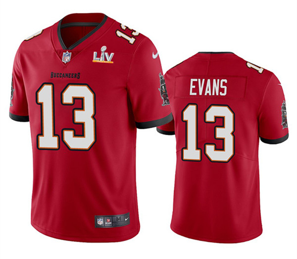 Men's Tampa Bay Buccaneers #13 Mike Evans Red 2021 Super Bowl LV Limited Stitched NFL Jersey