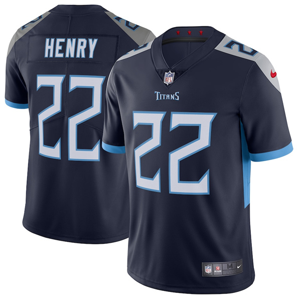 Men's Tennessee Titans #22 Derrick Henry Navy New 2018 Vapor Untouchable Limited Stitched Jersey