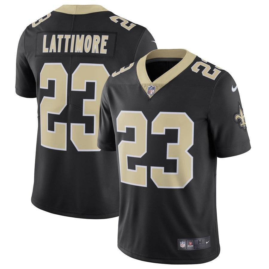 Men's New Orleans Saints #23 Marshon Lattimore Black Vapor Untouchable Limited Stitched NFL Jersey