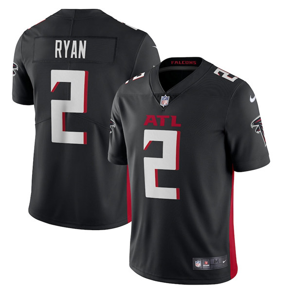 Men's Atlanta Falcons #2 Matt Ryan 2020 Black Vapor Untouchable Limited Stitched NFL Jersey