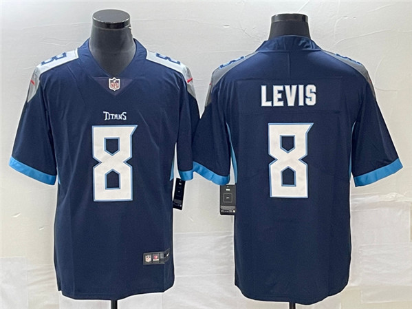 Men's Tennessee Titans #8 Will Levis Navy Vapor Untouchable Stitched Jersey