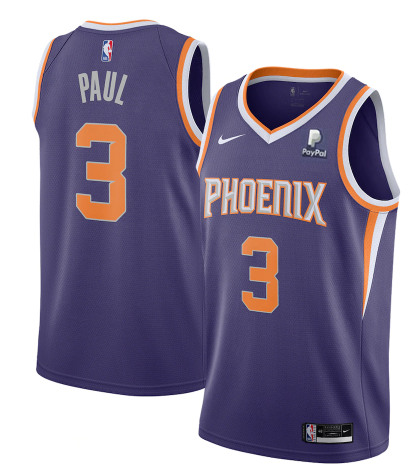 Men's Phoenix Suns #3 Chris Paul Purple Icon Edition Stitched NBA Jersey