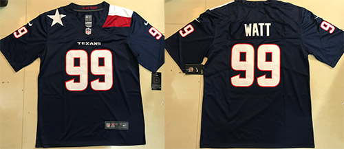 Men's Texans #99 J.J. Watt Navy Limited Stitched NFL Jersey