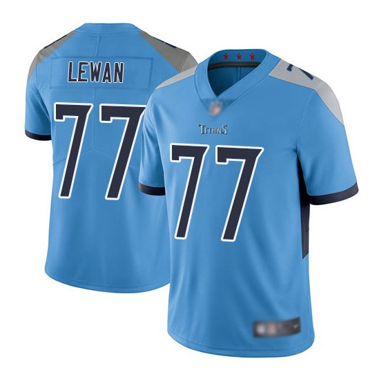 Men's Tennessee Titans #77 Taylor Lewan Light Blue Vapor Untouchable Limited Stitched Football Jersey