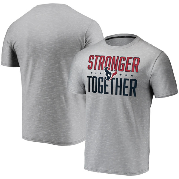 Men's Houston Texans Grey Charcoal Stronger Together T-Shirt