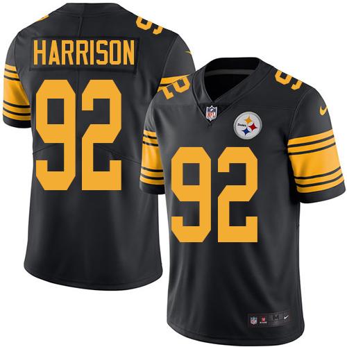 Men's Pittsburgh Steelers #92 James Harrison Black Vapor Untouchable Limited Stitched Jersey