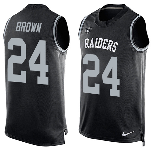 Men's Las Vegas Raiders ACTIVE PLAYER Custom Black Limited Stitched Tank Top Jersey