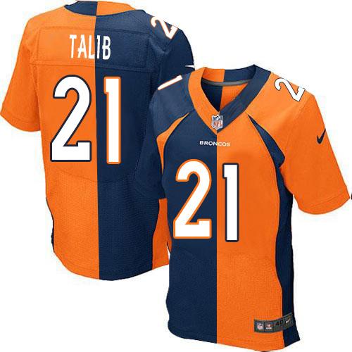 Men's Denver Broncos Customized Orange/Navy Blue Stitched Jersey (Check description if you want Women or Youth size)